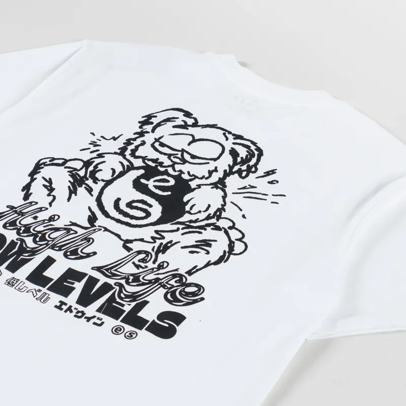 Edwin High Bear T Shirt White-2