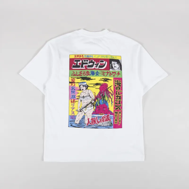 Edwin Mens Kouichi Matsuda Graphic Logo Tee T Shirt White