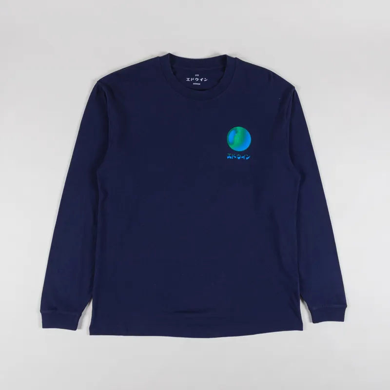 Edwin The Last Of Us II Long Sleeve T Shirt Maritime Blue-1