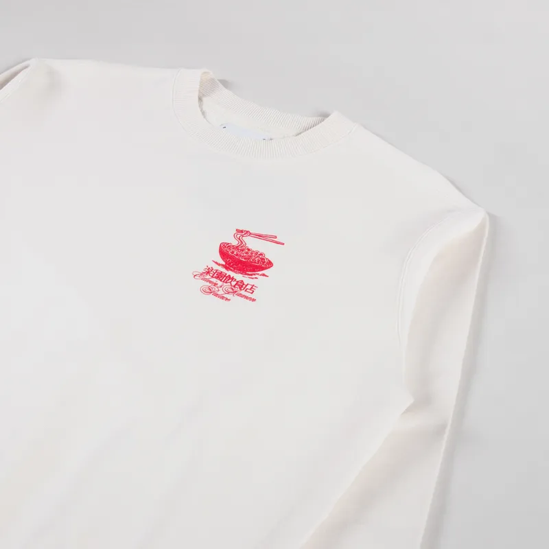 Edwin Ramen Palace Sweat Whisper White-3