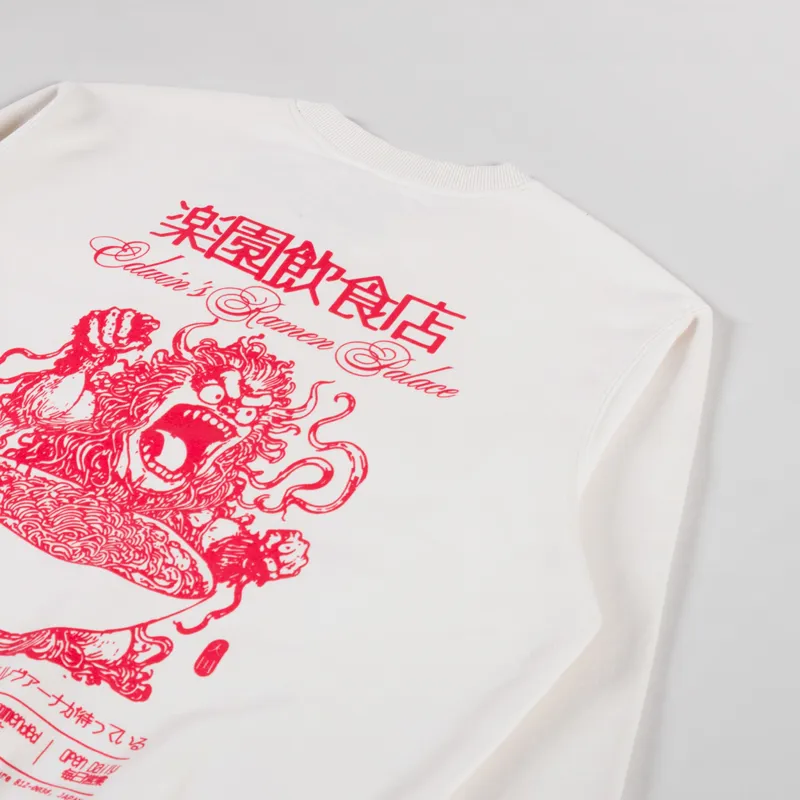 Edwin Ramen Palace Sweat Whisper White-2