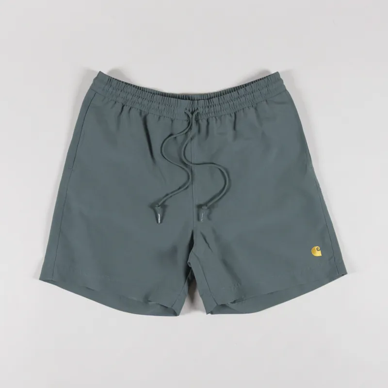 Carhartt WIP Chase Swim Trunks Velvet Green Gold