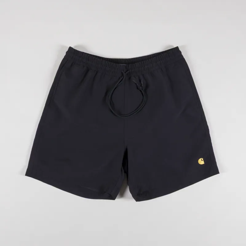 Carhartt WIP Chase Swim Trunks Black Gold