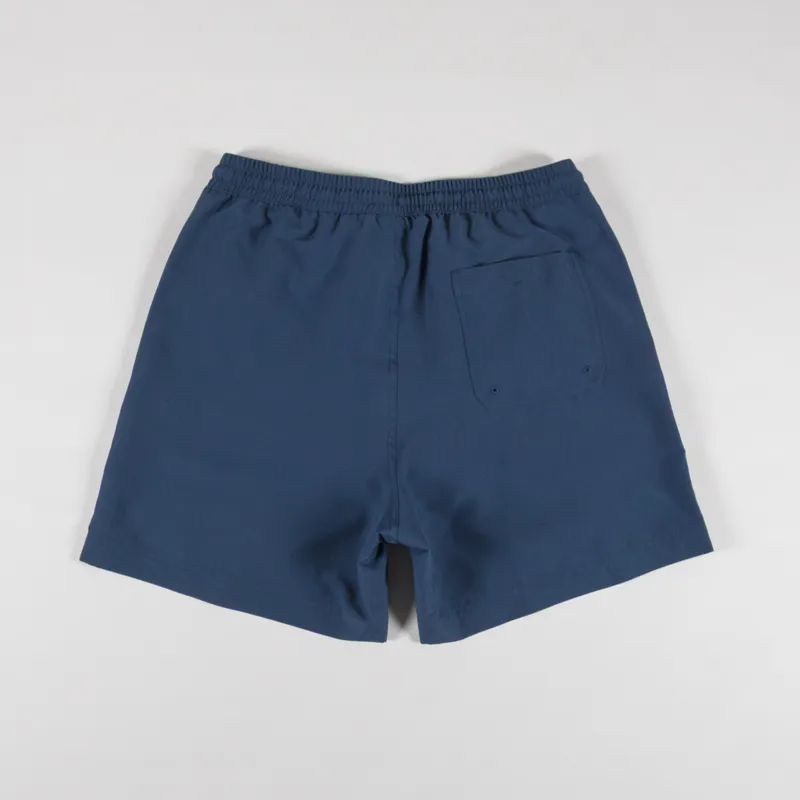 Carhartt WIP Chase Swim Trunks Dusky Blue Gold-1