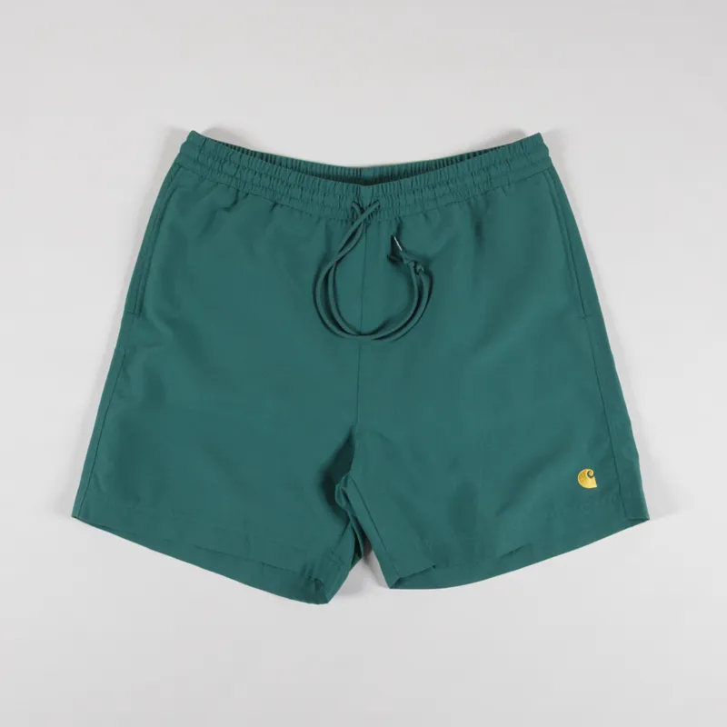 Carhartt WIP Chase Swim Trunks Rainforest Gold