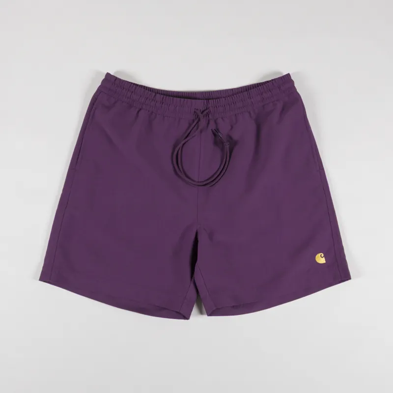 Carhartt WIP Chase Swim Trunks Huckleberry Gold