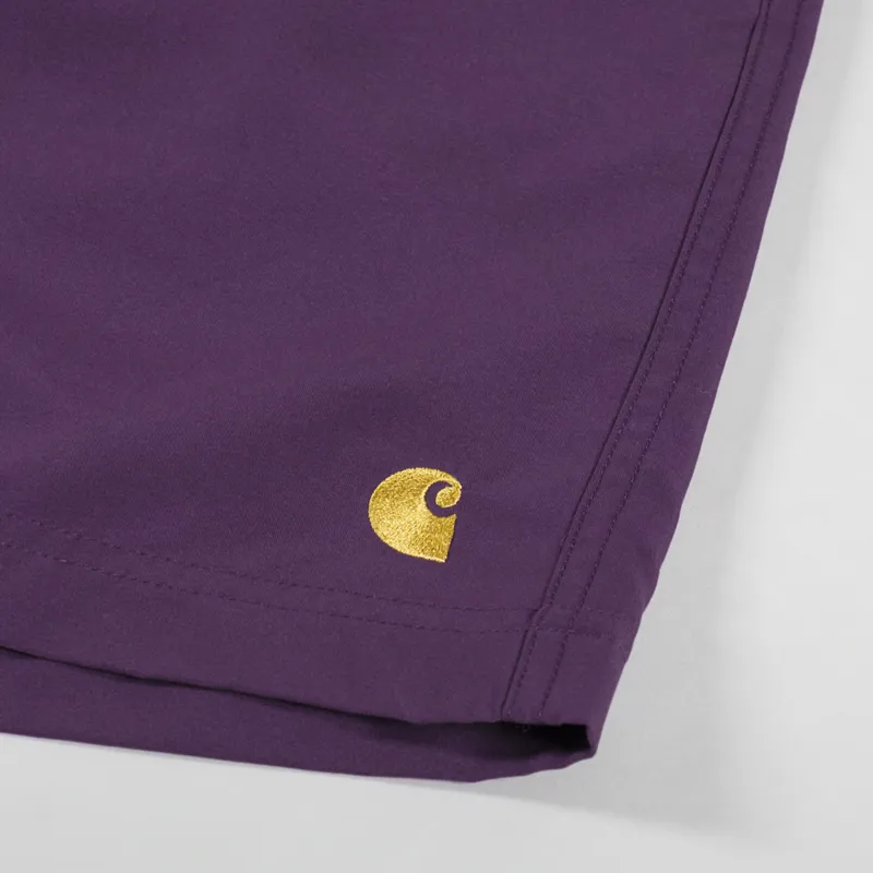 Carhartt WIP Chase Swim Trunks Huckleberry Gold-7