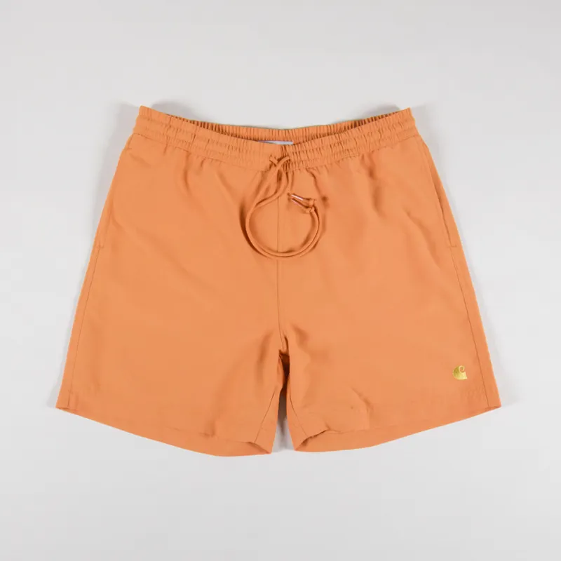 Carhartt WIP Chase Swim Trunks Pumpkin Gold