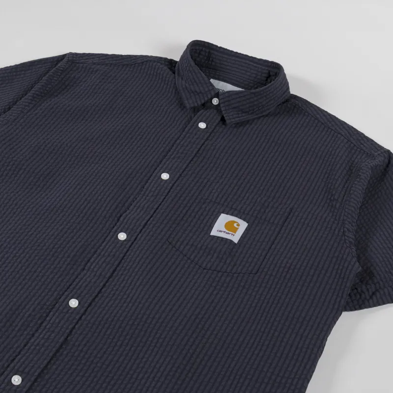Carhartt WIP Toland Shirt Black Striped-2