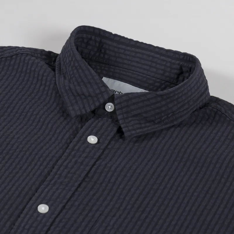 Carhartt WIP Toland Shirt Black Striped-4