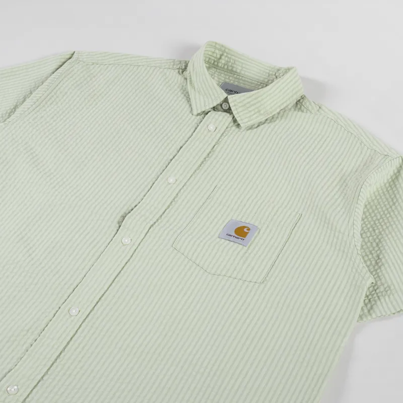 Carhartt WIP Toland Shirt Pale Olive Striped-2