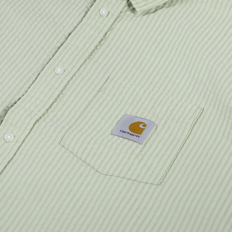 Carhartt WIP Toland Shirt Pale Olive Striped-5