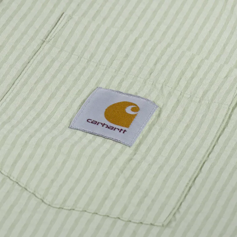 Carhartt WIP Toland Shirt Pale Olive Striped-6