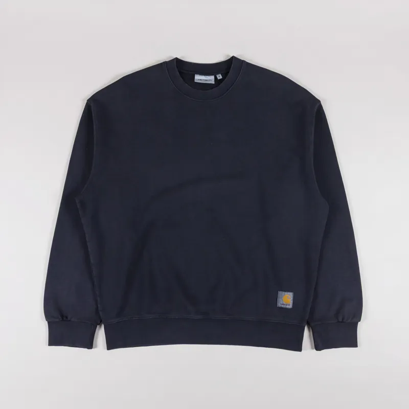 Carhartt WIP Hudson Sweatshirt Black Chalk Wash