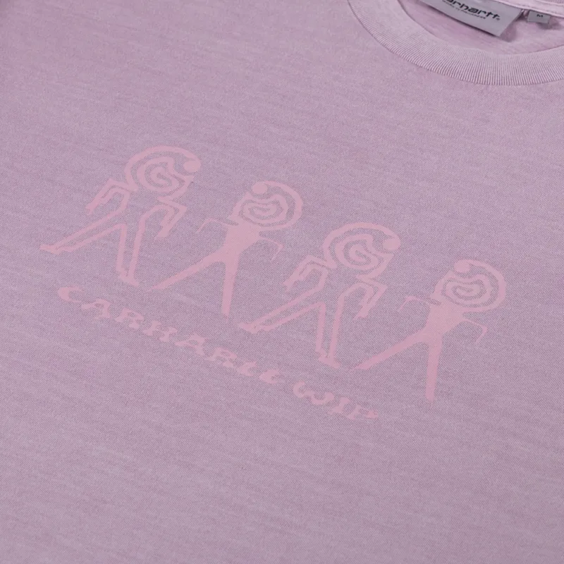Carhartt WIP Terrestrial T Shirt Pink Fog Hortensia-1