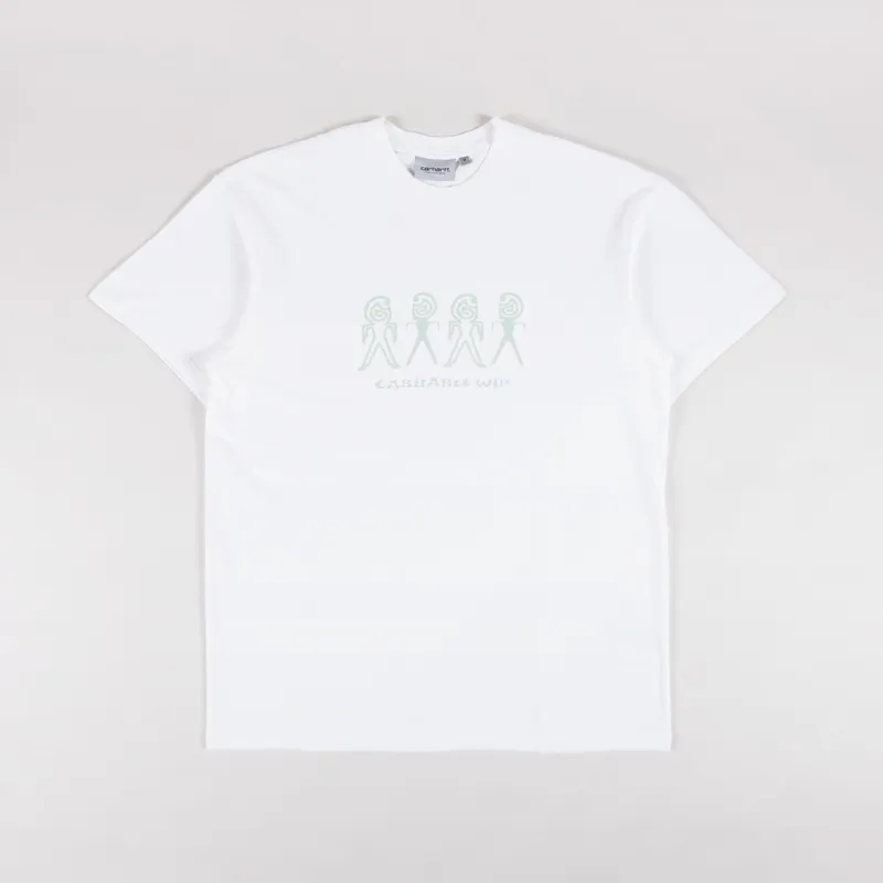 Carhartt WIP Terrestrial T Shirt White Pale Olive
