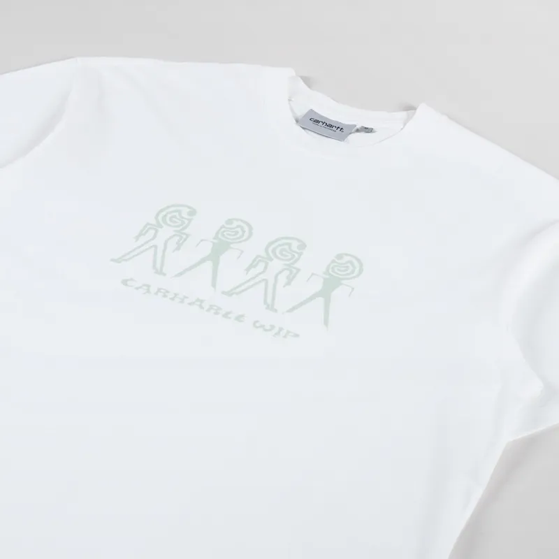 Carhartt WIP Terrestrial T Shirt White Pale Olive-1