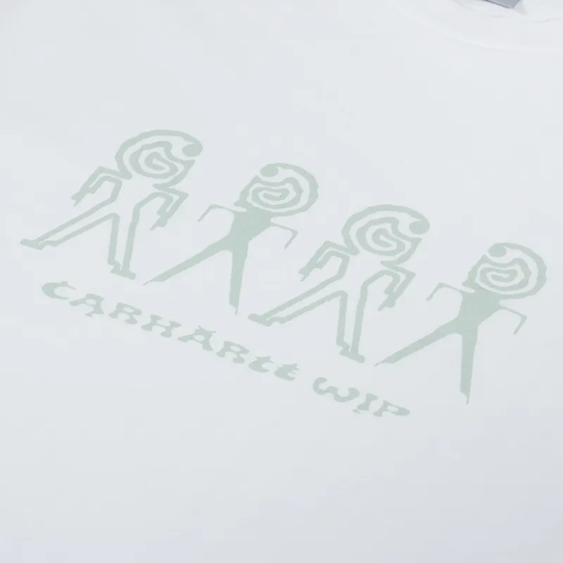 Carhartt WIP Terrestrial T Shirt White Pale Olive-2
