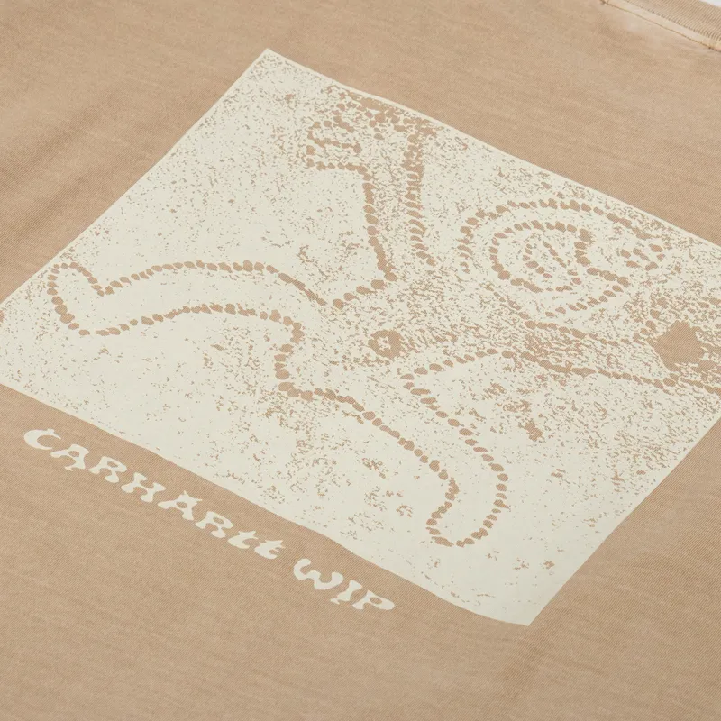 Carhartt WIP Long Sleeve Terrestrial T Shirt Dusty H Brown Natural-4