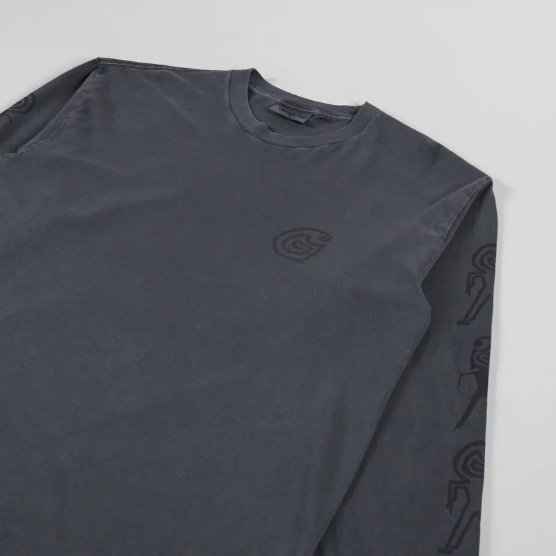 Carhartt WIP Long Sleeve Terrestrial T Shirt Black Graphite-3