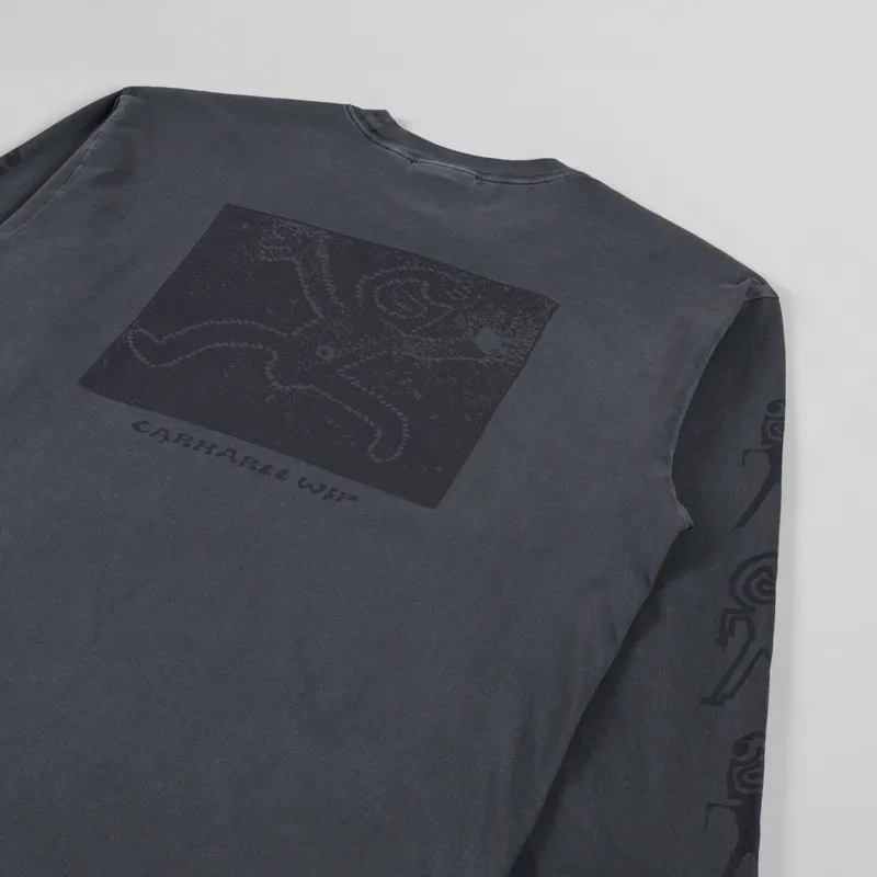 Carhartt WIP Long Sleeve Terrestrial T Shirt Black Graphite-2