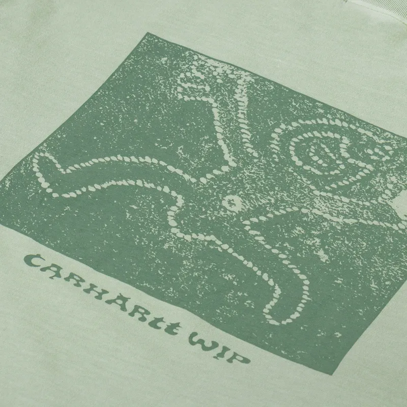 Carhartt WIP Long Sleeve Terrestrial T Shirt Pale Olive Dollar Green-4