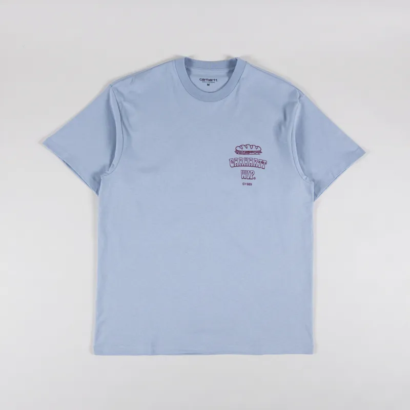 Carhartt WIP Sandwich T Shirt Blue Fog-1
