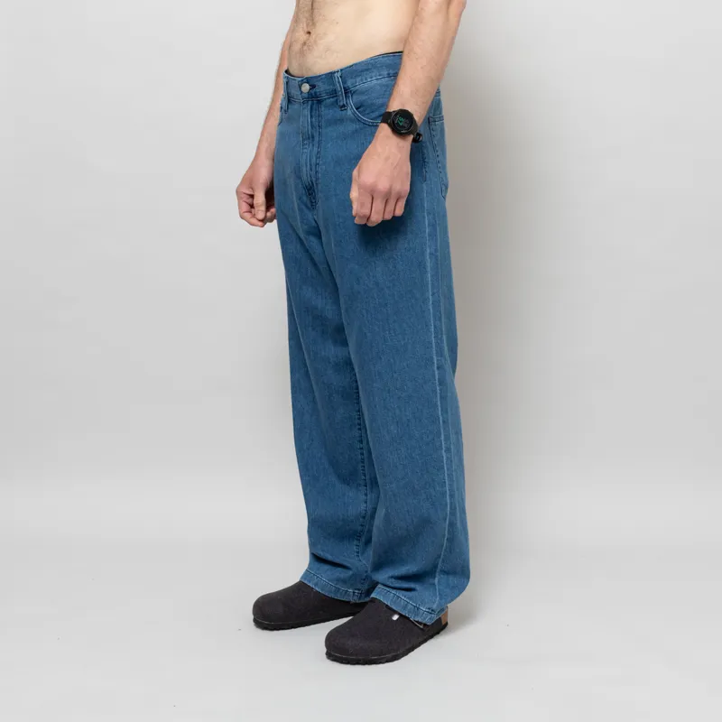 Carhartt WIP Lucas Pants Blue Stone Washed-1