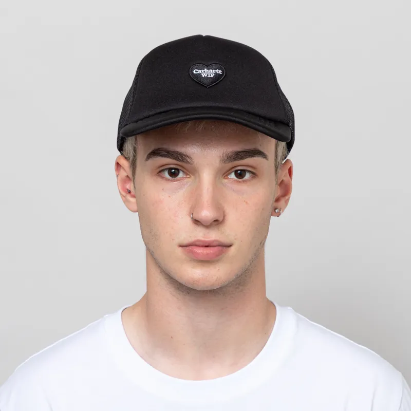 Carhartt WIP Heart Patch Trucker Cap Black-1