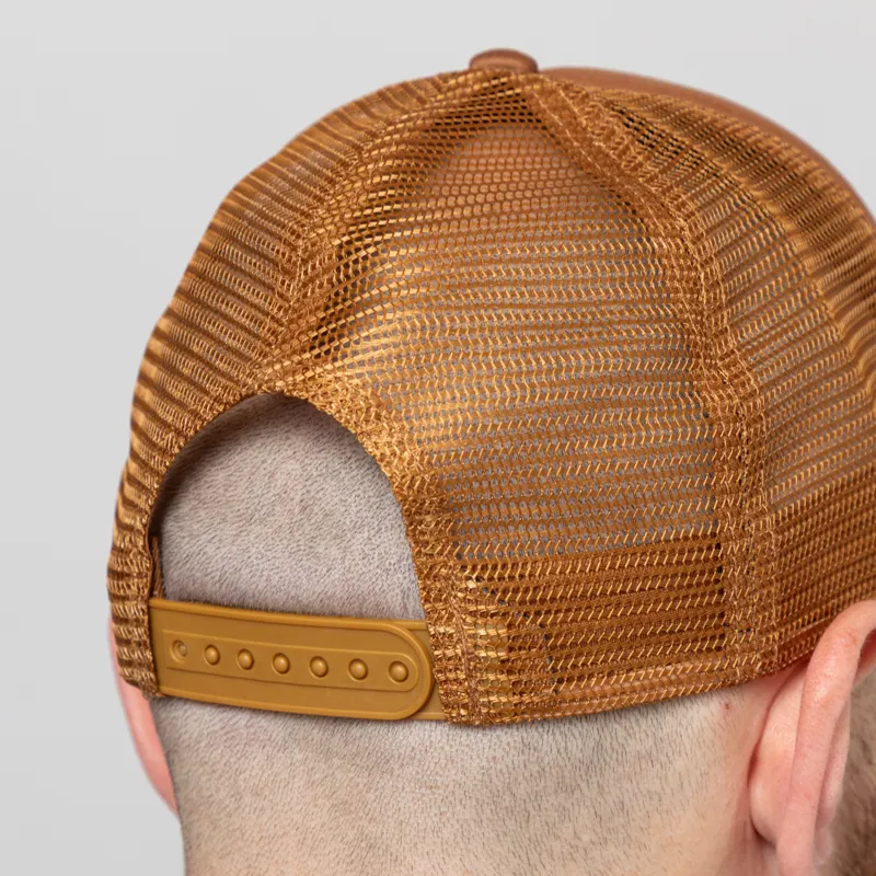 Carhartt WIP Heart Patch Trucker Cap Dusty H Brown-4