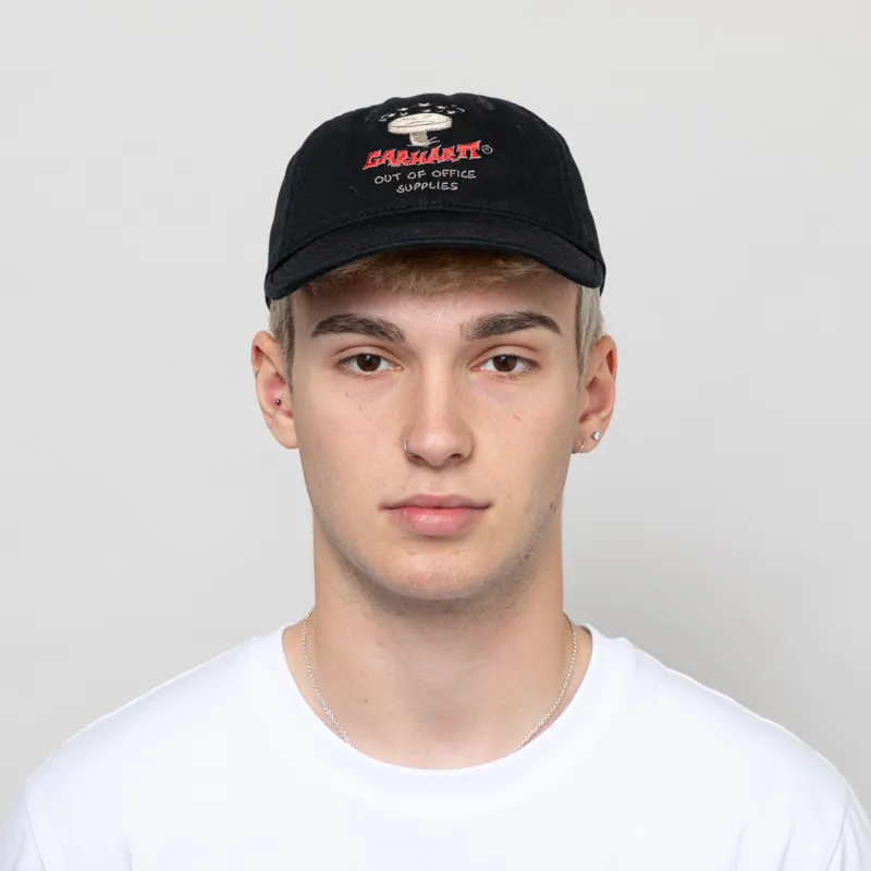 Carhartt WIP Office Supplies Cap Black-1