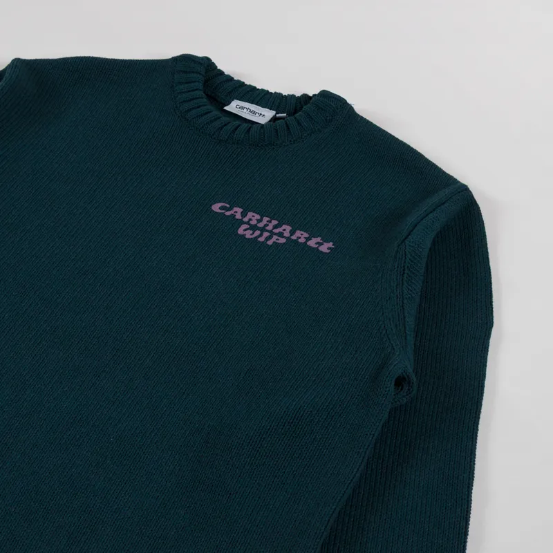 Carhartt WIP Helix Sweater Deep Lagoon-3