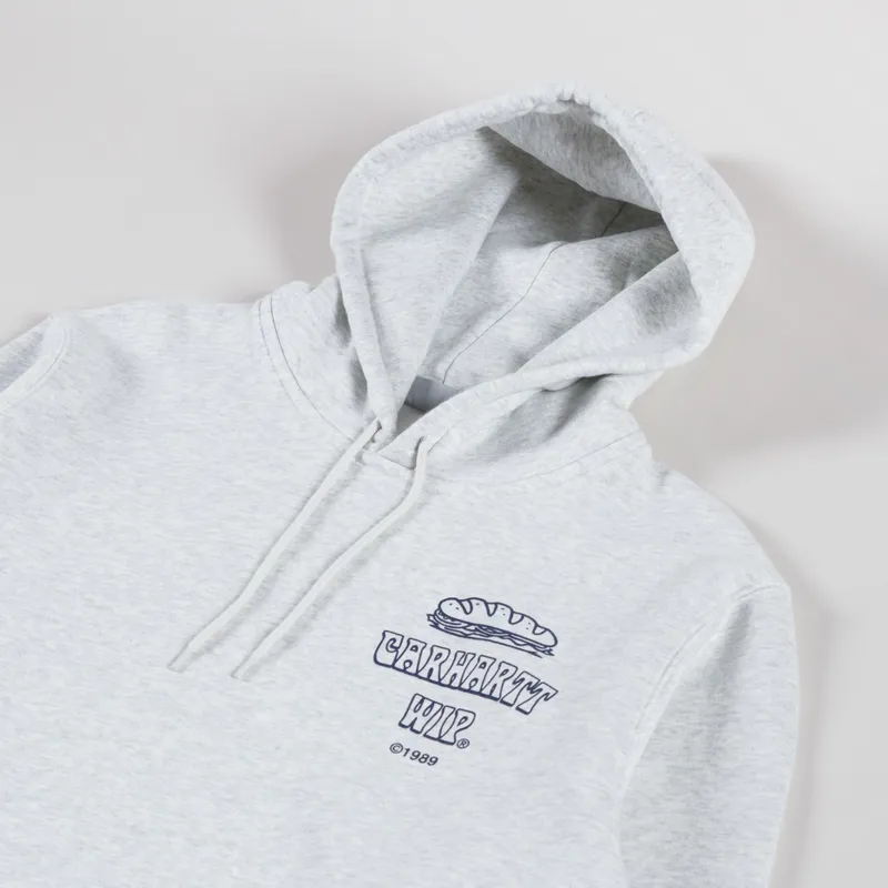 Carhartt WIP Hooded Sandwich Sweatshirt Ash Heather Blue-3
