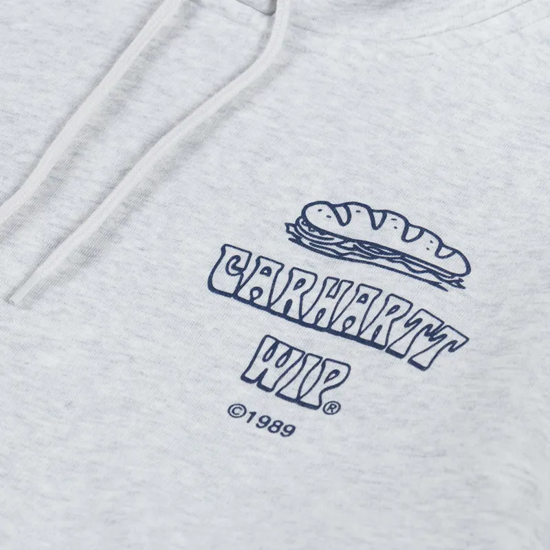 Carhartt WIP Hooded Sandwich Sweatshirt Ash Heather Blue-5