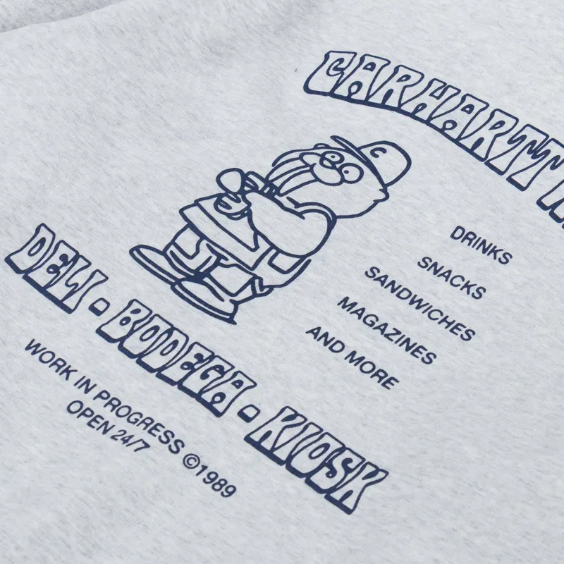 Carhartt WIP Hooded Sandwich Sweatshirt Ash Heather Blue-4