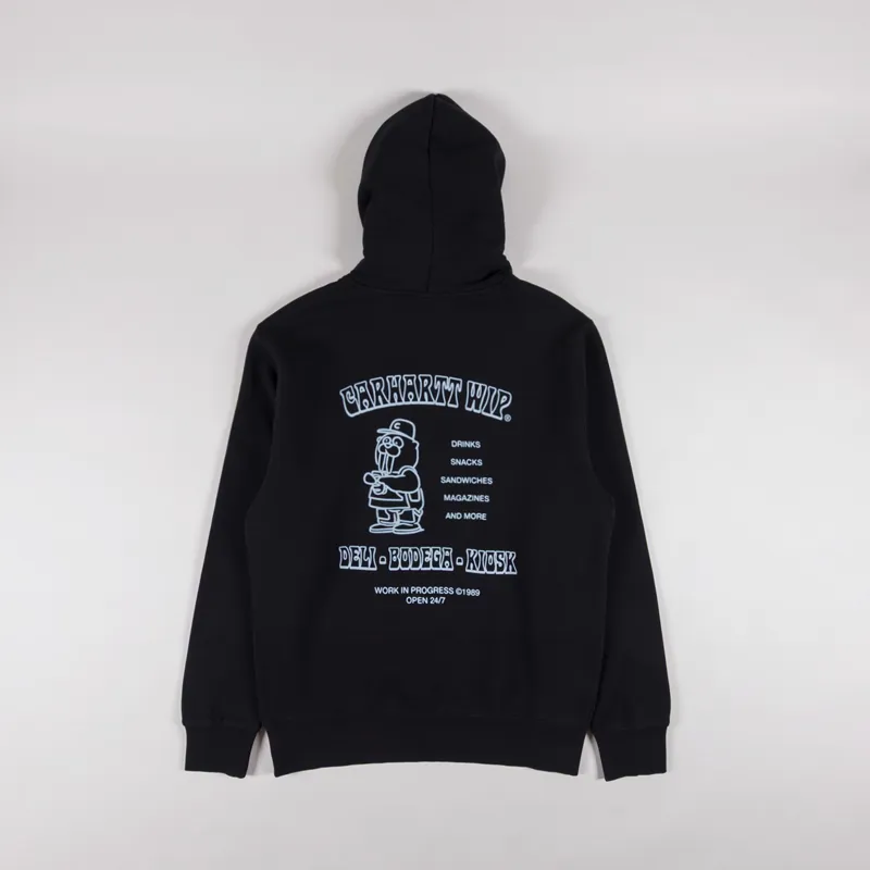 Carhartt WIP Hooded Sandwich Sweatshirt Black Blue Fog