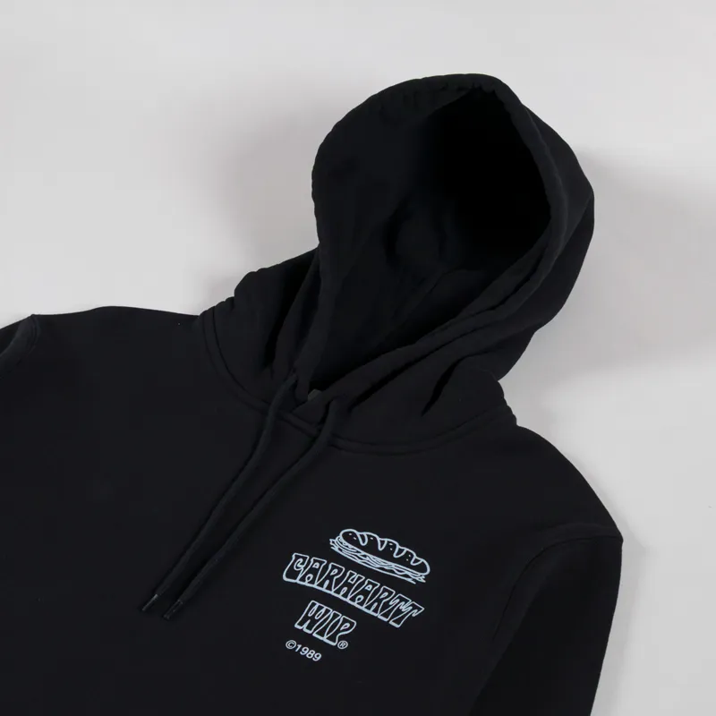 Carhartt WIP Hooded Sandwich Sweatshirt Black Blue Fog-3