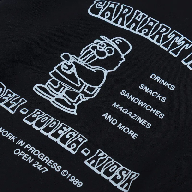 Carhartt WIP Hooded Sandwich Sweatshirt Black Blue Fog-4