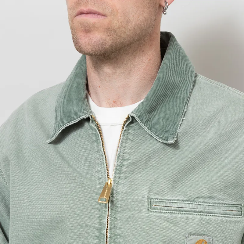 Carhartt WIP OG Detroit Jacket Shady Green Destroy Wash-3