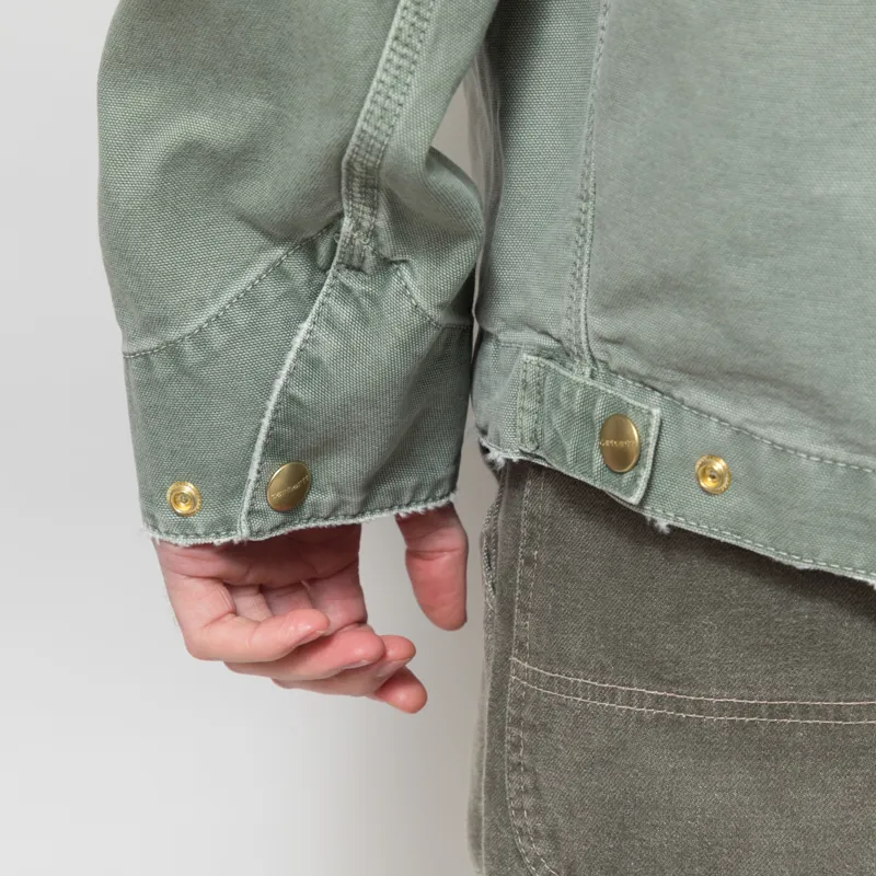 Carhartt WIP OG Detroit Jacket Shady Green Destroy Wash-10