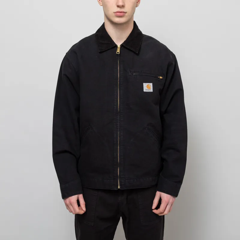 Carhartt WIP OG Detroit Jacket Black Aged Canvas