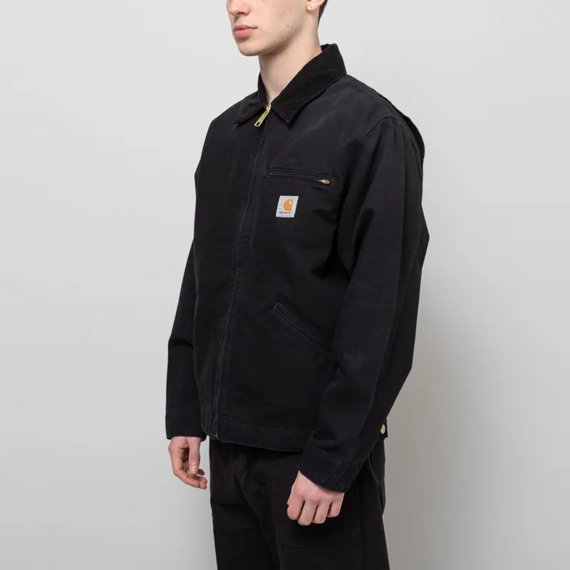 Carhartt WIP OG Detroit Jacket Black Aged Canvas-1