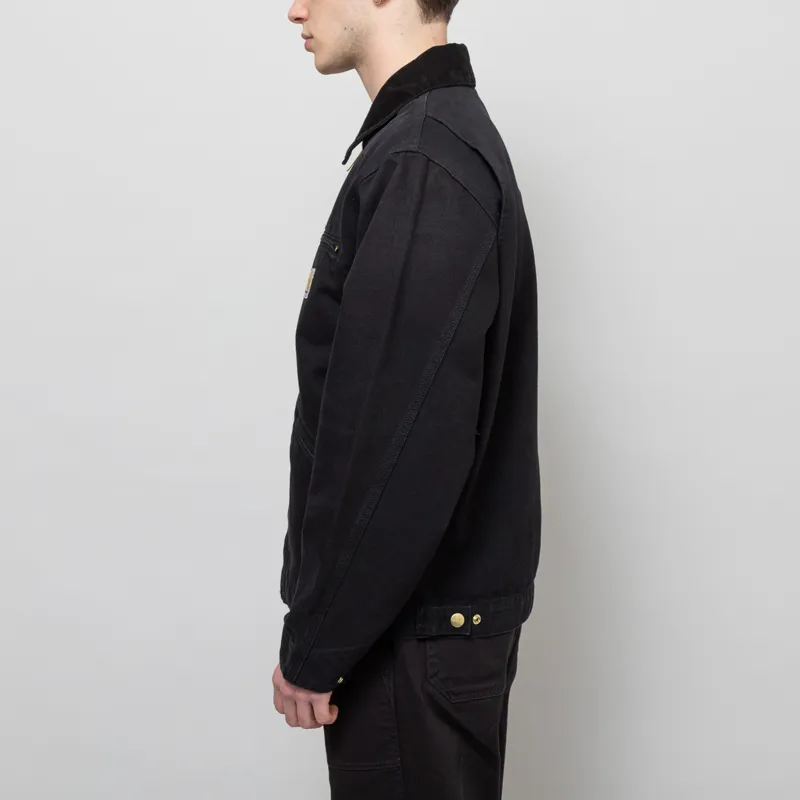 Carhartt WIP OG Detroit Jacket Black Aged Canvas-2