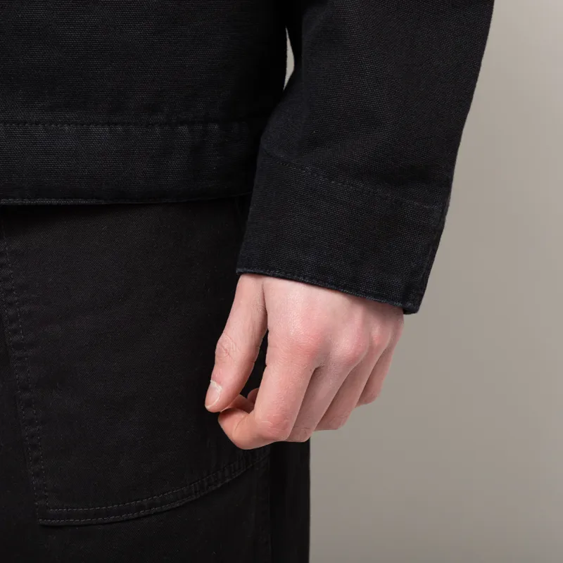 Carhartt WIP OG Detroit Jacket Black Aged Canvas-9
