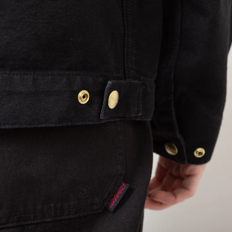 Carhartt WIP OG Detroit Jacket Black Aged Canvas-7