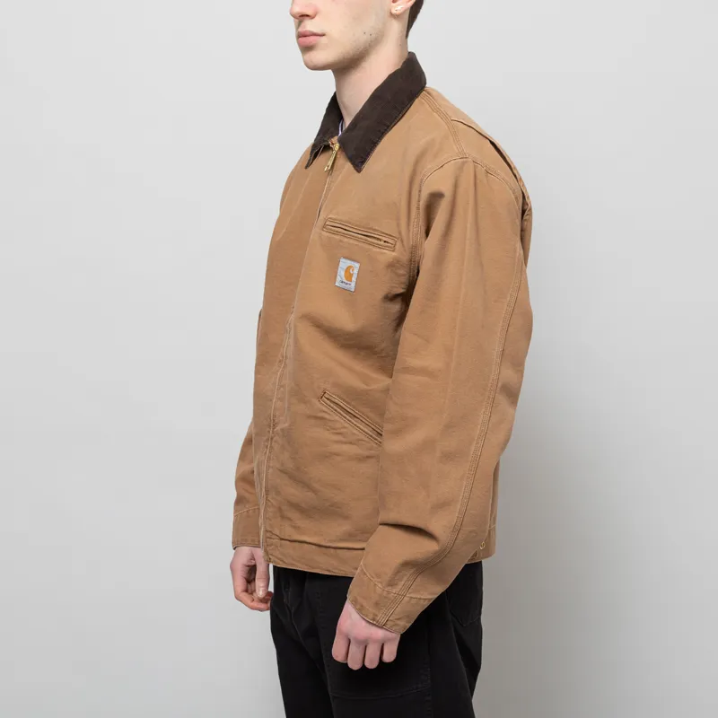 Carhartt WIP OG Detroit Jacket Hamilton Brown Tobacco Aged Canvas-1