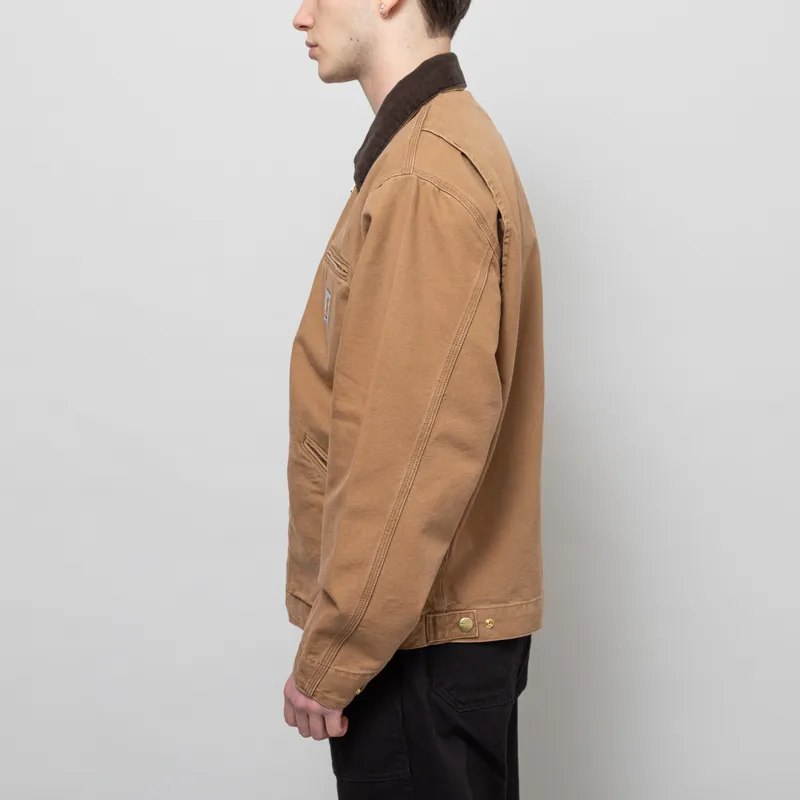 Carhartt WIP OG Detroit Jacket Hamilton Brown Tobacco Aged Canvas-2