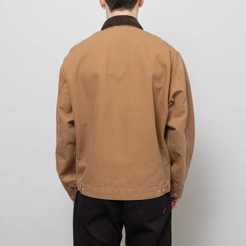 Carhartt WIP OG Detroit Jacket Hamilton Brown Tobacco Aged Canvas-3
