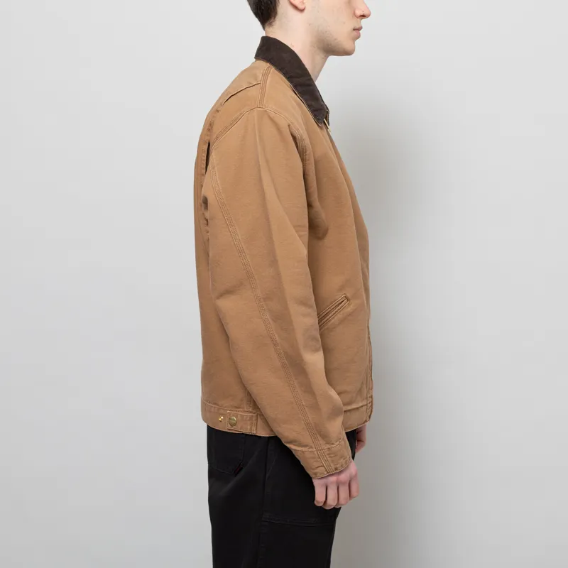 Carhartt WIP OG Detroit Jacket Hamilton Brown Tobacco Aged Canvas-4
