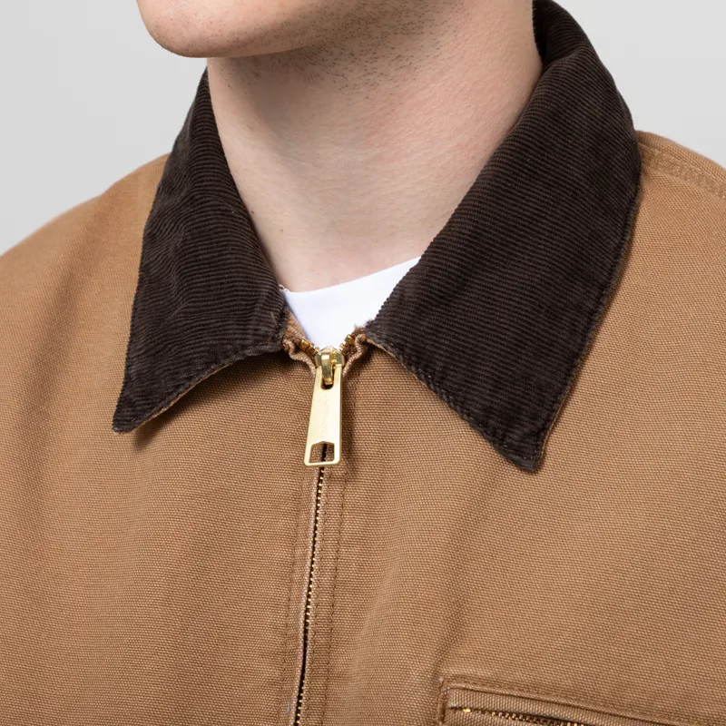 Carhartt WIP OG Detroit Jacket Hamilton Brown Tobacco Aged Canvas-5